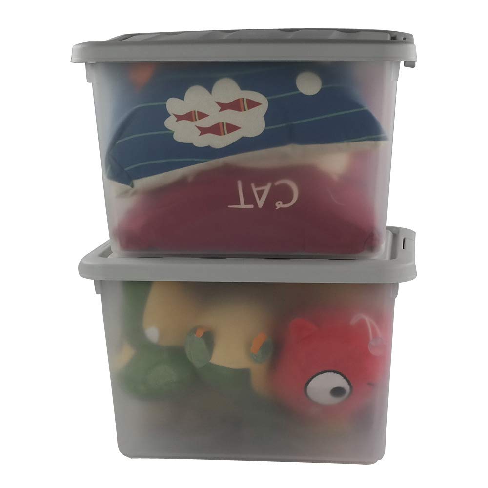 17.5 Quart Clear Storage Box, Plastic Storage Bins with Lids, 4-Pack