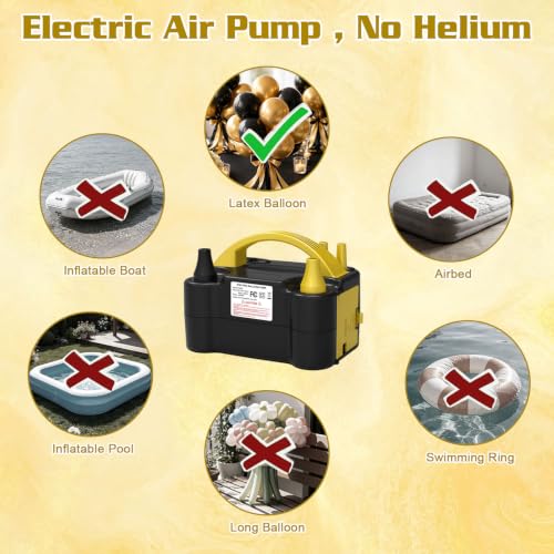 Image of IDAODAN Electric Balloon Pump, Portable Electric Balloon Blower Machine Inflator Air Pump for Party Decorations