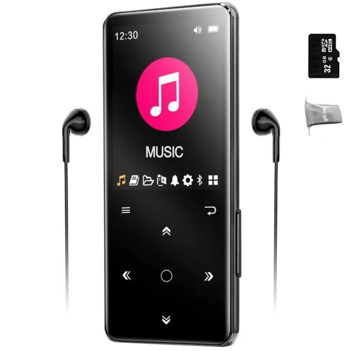 MP3 Player 32GB MP3 MP4 Players with Bluetooth 5 2 Supports Lossless Music Build-in HD Speaker Photo Video