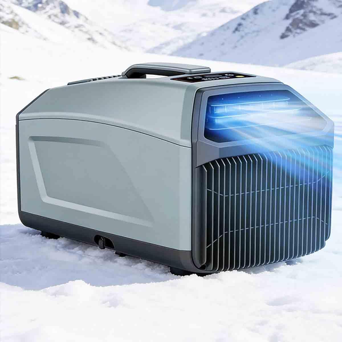 Bdcpmt 1500W Mobile Ac Unit With Dual Hose, Tent Air Conditioner, Portable Camping Ac Unit, 3-In-1 Cooling Dehumidifier & Fan, 3 Speeds, For Van Life, Rv, Truck Cabins(1500W)