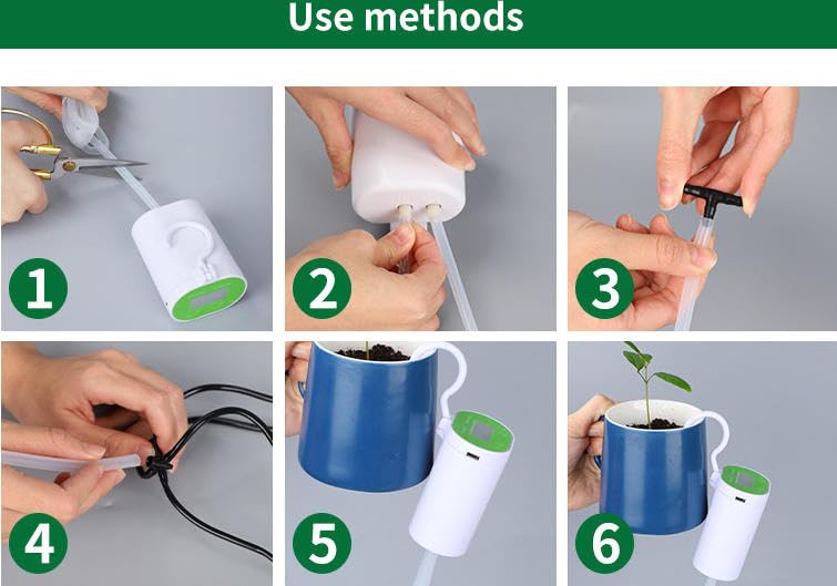 Automatic Plant Watering System with Digital Timer, DIY Drip Irrigation Kit for Indoor & Outdoor Plants, Programmable Self Watering System for Potted Plants, Garden, Balcony & Greenhouse, BY03