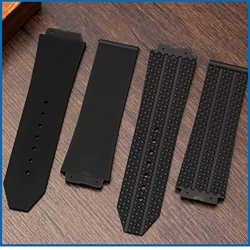 Bracelet montre noir silicone 25 19 mm rechange Big Bang