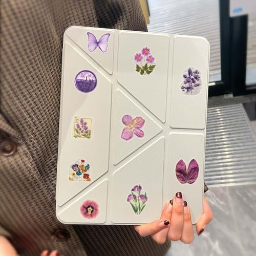 Image of 200PCS Transparent Flora Scrapbook Stickers, Vintage Aesthetic Flowers Sticker for Scrapbooks Travel Journal, Vinyl Waterproof for Water Bottles Laptop Phone Scrapbook Supplies DIY Crafts(flower-200)
