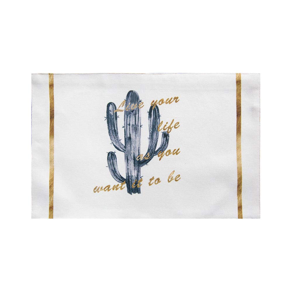 Lklnkvl Cd 0031 Placemats, Heat-Insulated Placemat Cloth Waterproof Cloth-Cd-0035_28 * 44Cm Double Layer(Cd 0031)