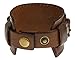 Regetta Jewelry Authentic Wide Leather Casual Mens Brown Cuff Bangle Bracelet