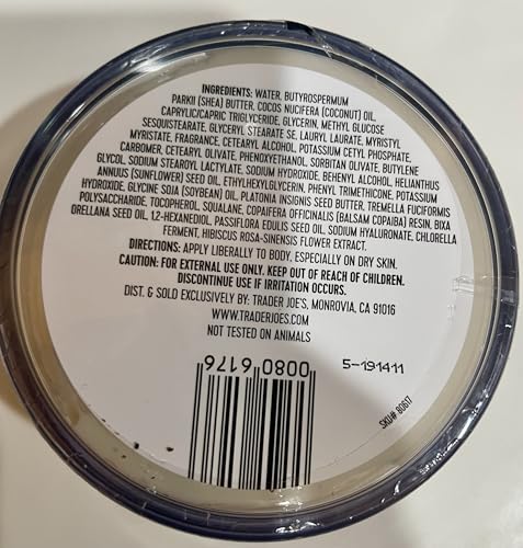 Trader Joe's Ultra Rich Body Butter, Vanilla Orchid Scent, with Shea Butter and Passion Fruit Seed Oil, 8 oz