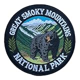4' Great Smoky Mountains National Park Embroidered Iron on Patch for Hiking Backpack