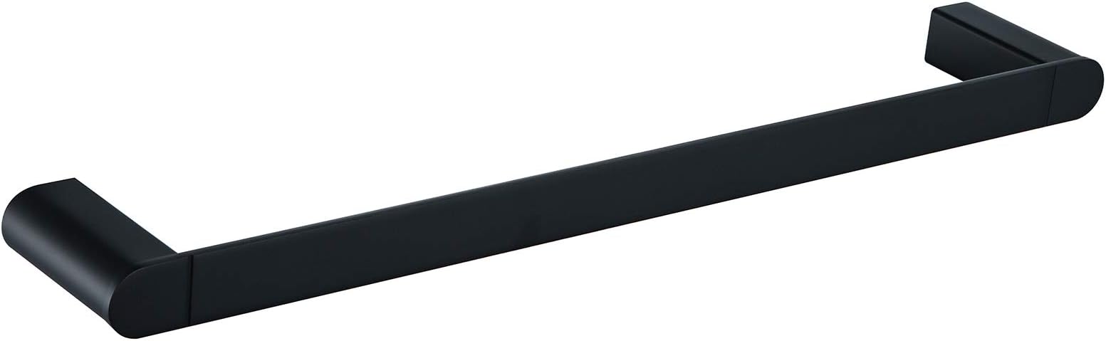RANDOM18 inch Bath Towel Bar Bathroom Hardware Accessories Single Rod Stainless Steel Towel Rack for Kitchen Nordic Minimalism Contemporary Hotel Style Wall Mounted Matte Black 96026-2-18MB