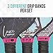 Palms-O-Aces Pickleball Paddle Grip Bands | Personalized Name Tag | Custom Handle Grip Bands | Silicone Non-Slip Racket Handle Wrap | Paddle Overgrip Wrap | Pickleball Paddle Accessories | Pink 3A