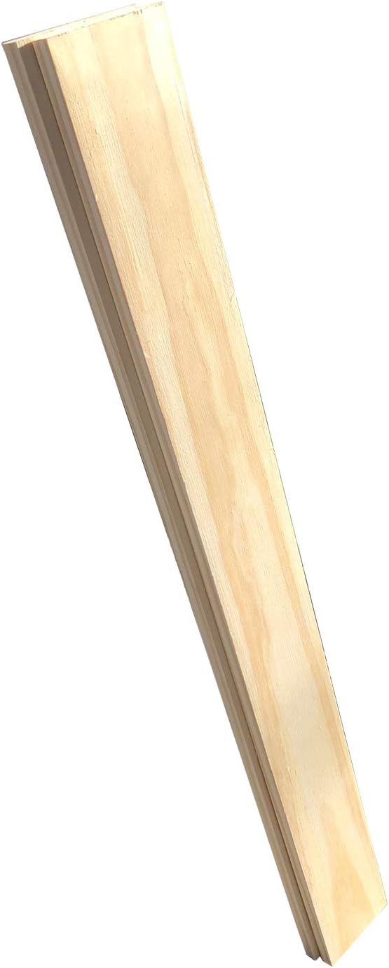 Pine Wood Lumber Board 6 Count Wooden Lumber Plank 3/4 in x 4 in x 3 ft Unfinished Suitable for Construction Projects DIY Decor Planed Timber for Home Improvement