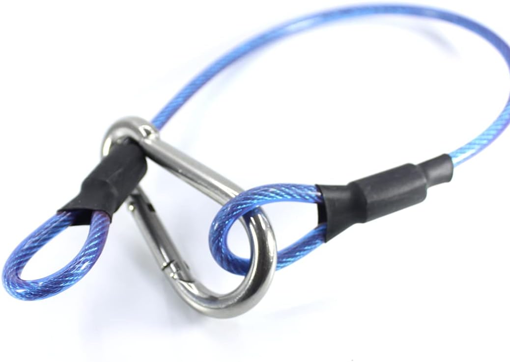 Waist Tape Holder Lanyard for Gaffers Tape Steel Carabiner Clip Hanging Rope for Photography Film Stage Television Production Carrying Tool (Blue)