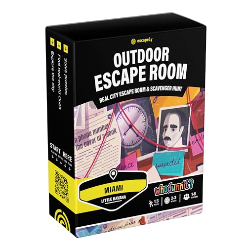 Miami Outdoor Escape Room | Real City Scavenger Hunt | Gifts for Adults & Families | 1-6 Players, 2-3 Hours, 1 Mile Walking Distance