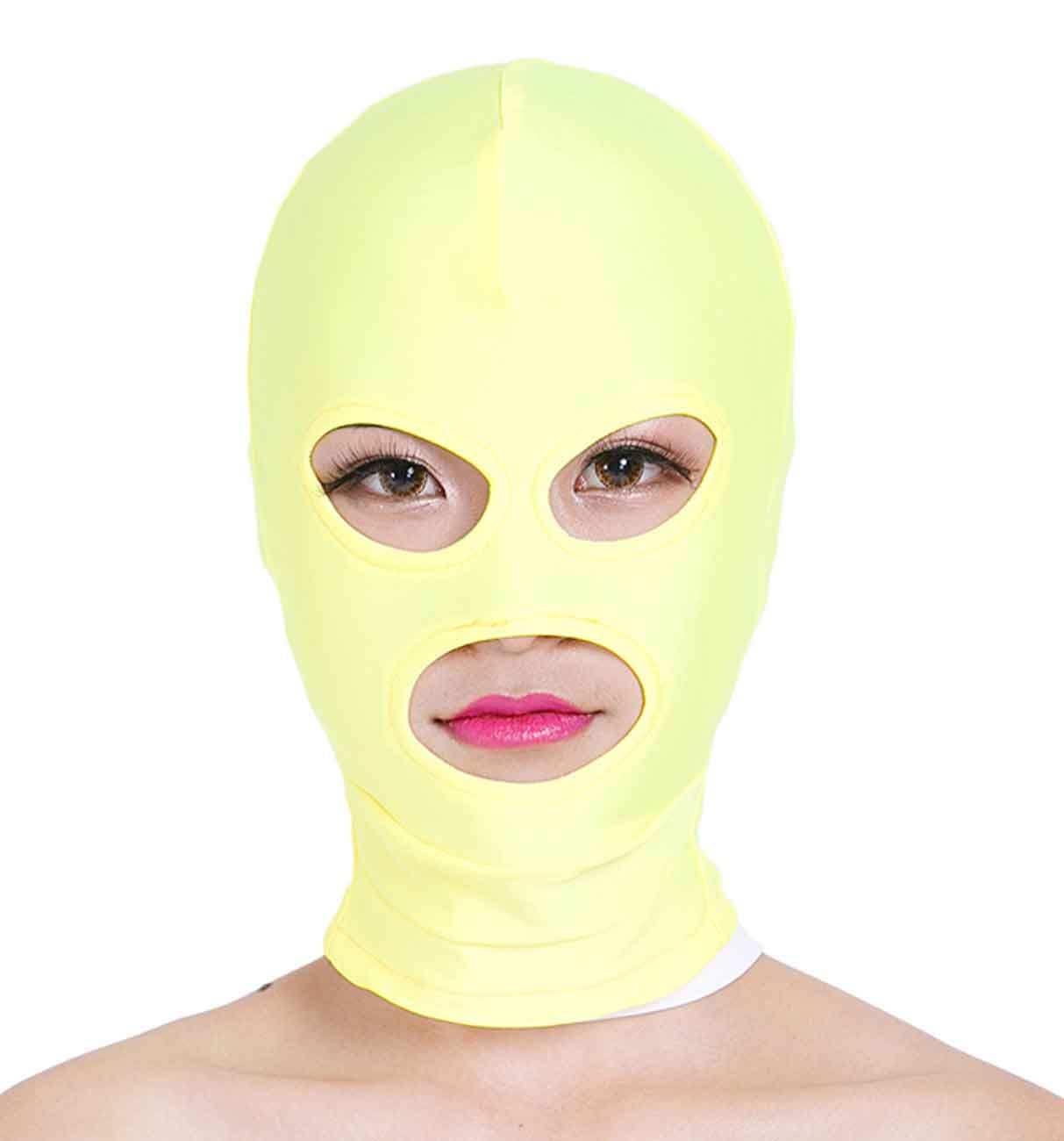 Amazon.co.jp: コスプレ ハロウィン ツルツルニット 目と口部分