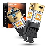 SEALIGHT 3157 Switchback LED Bulbs 3600LM 30W Dual Color Amber/White Anti Hyper Flash Built-in Resistor Error Free Turn Signal Lights, DRL Parking Lights, 2PCS