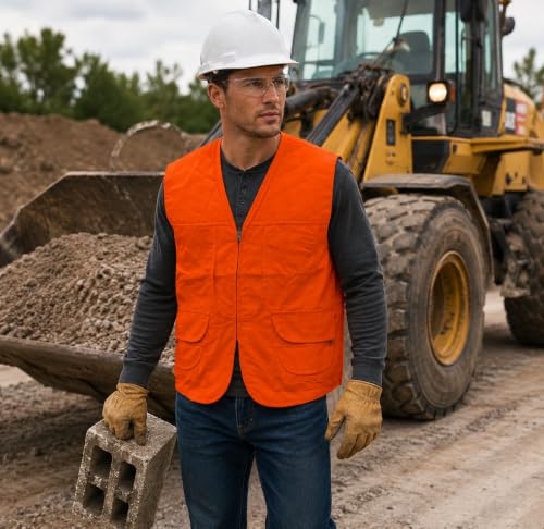 Image of TrailCrest by Treel Men's Safety Front Loader High Visibility Vest