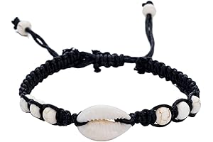 Charming Cowrie Shell Turquoise Beaded Adjustable Bracelet