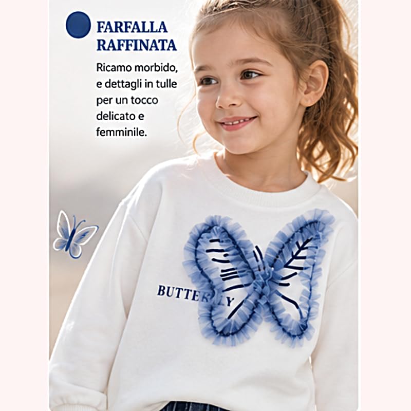 OrJana Conjunto de niña de 2 piezas para primavera y otoño, blusa a rayas con chaleco corazón y jeans de pata, estilo Preppy