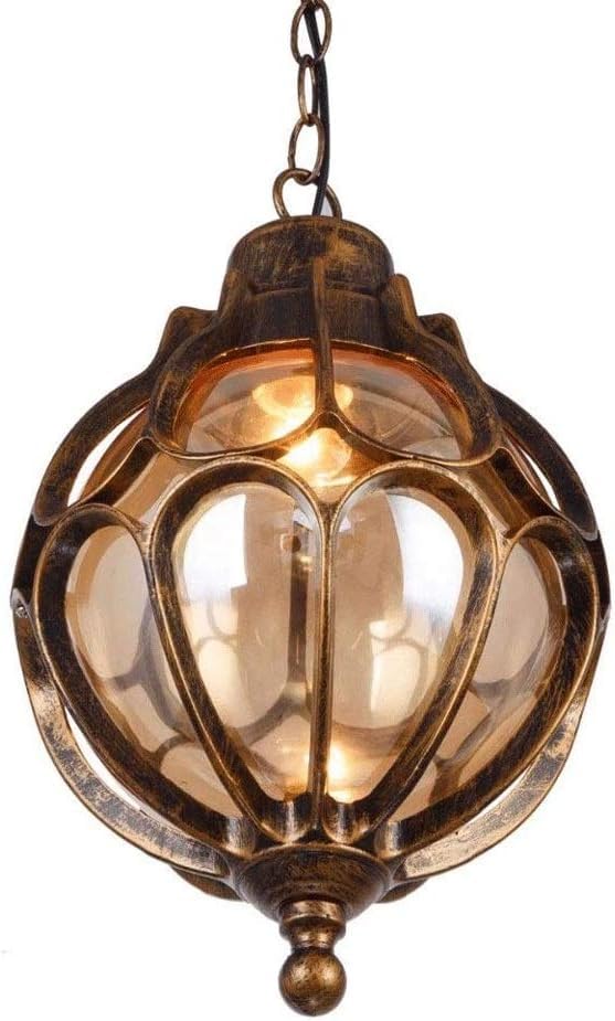 Lampe suspendue industrielle étanche pour éclairage de terrasse et jardin
