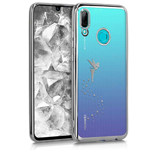 kwmobile Carcasa Compatible con Huawei P Smart (2019) - Funda de TPU Hada en Plata/Transparente