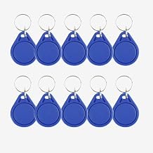 10-Pack RFID Keychain 13.56MHz Access Control Card IC Card Suitable for Access Control System Keychain Card Token Tag