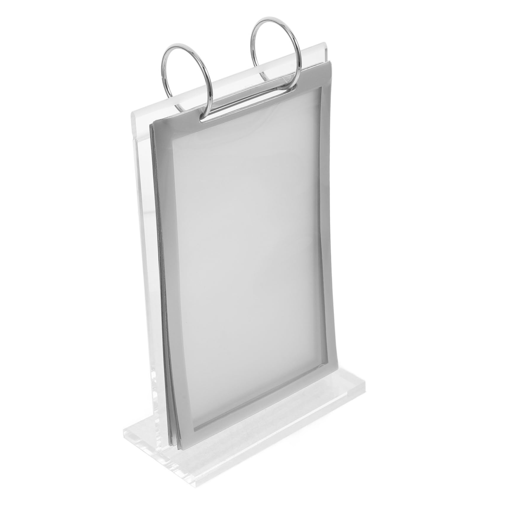 4piezas Soporte De Menú Vertical Base Estable Exhibidor De Carteles Para Restaurantes Cafés y Oficinas Diseño Ligero y Resistente