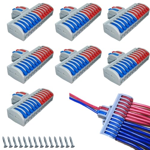 Wago Klemmen 10 Polig Lüsterklemmen Steckbar Klemmleiste 2 Pure 12 Out-Anschlussklemmen Mit Hebel Kompaktklemmen (7 Stück) Steckbare Klemmen Für Inline-Schaltungen