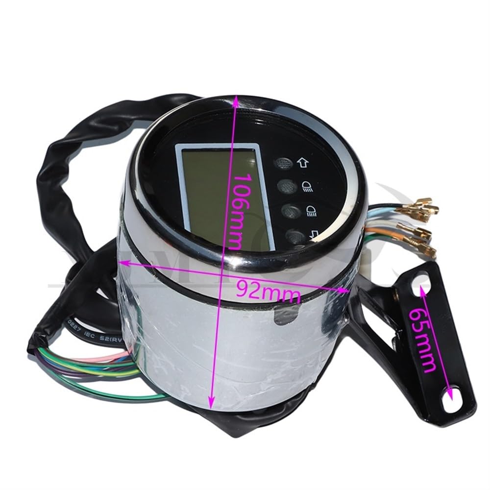 Compteur kilométrique Compteur De Vitesse Moto Rétro Odomètre Tachymètre Indicateur Scooter ATV Compteur Universel Moto Numérique