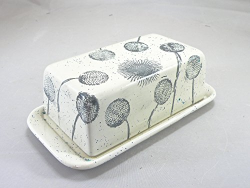 Dandelion Design Butter Dish Covered Butter Dish Food Safe Lead Free Glaze #TOP1