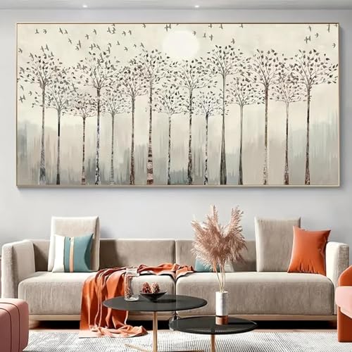 Impressions sur toile d'arbres noirs 40x80 cm dsdsgog Art