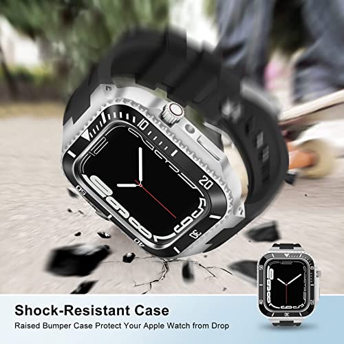 Protéger Apple Watch efficacement : kit boîtier acier et silicone 45mm