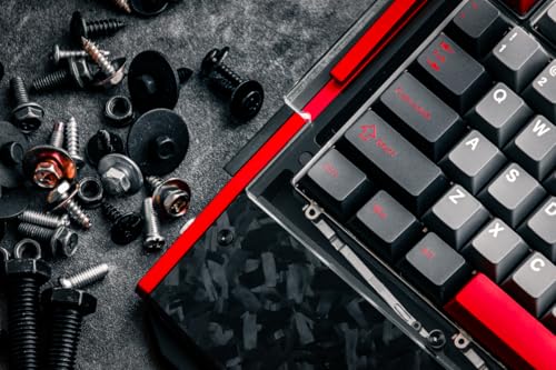 Image of Black Diamond RT Hall Effect Magnetic Gaming Keyboard 75%, 0.04mm Accuracy, 8k Polling Rate, 0.25ms Latency, Leaf Spring Mount Mechanical Feel, Custom Fixed-Wall Magnetic Switch, Shadow Crimson