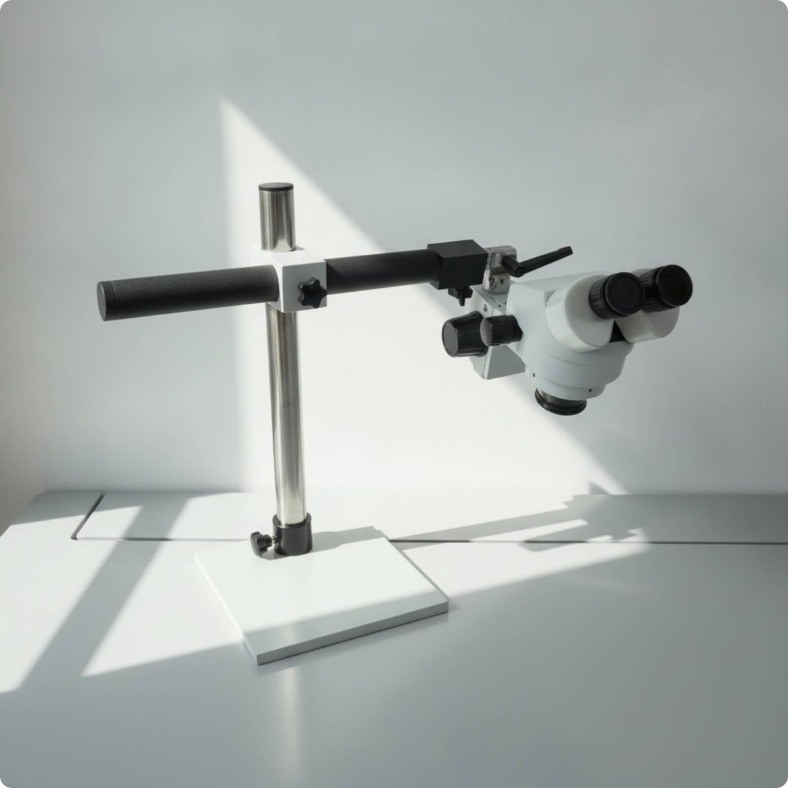 Qianly Stereomikroskop 7x-45x Binokularmikroskop hochwertig Mikroskop mit Metallstativ für Elektroniker, Schmuckherstellung, Gravurarbeiten
