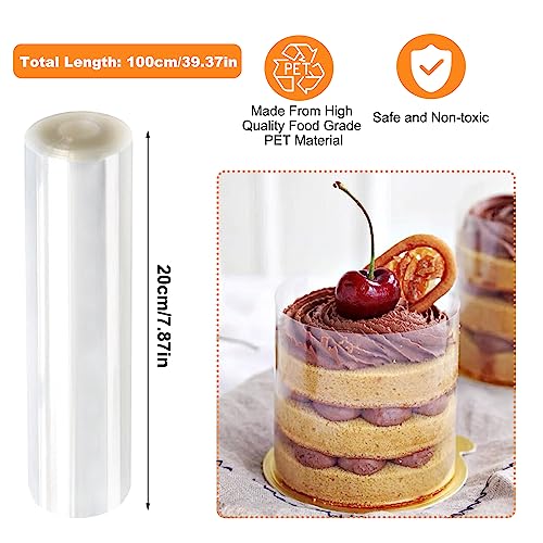 Jinsion Acetato per Torte 20cm X 10m, Trasparente