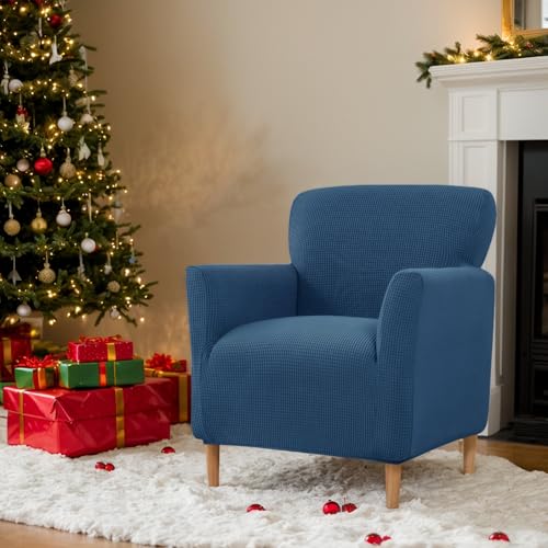 LiveGo Housse de Fauteuil Ultra-Élastique en Tricot avec Accoudoirs, Housse de Protection pour Canapé et Fauteuil de Salon Contre Taches, Poils, Facile à Installer