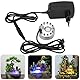 Fdit Mini Mist Maker, 12 LED Springbrunnen Ornament Mist Fog Maker Zerstäuber Luftbefeuchter Innen Landschaftsdekoration(EU-Stecker)