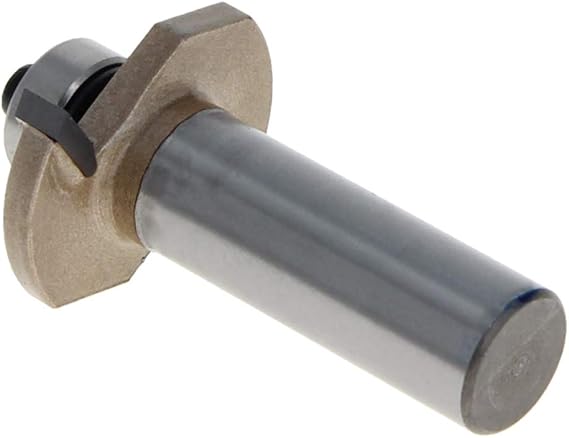 Utoolmart 1/2 Shank T Slot Router Bit 3/16 Cutting Depth, 2 Flutes T Track Router Cutter with Bearing 1Pcs
