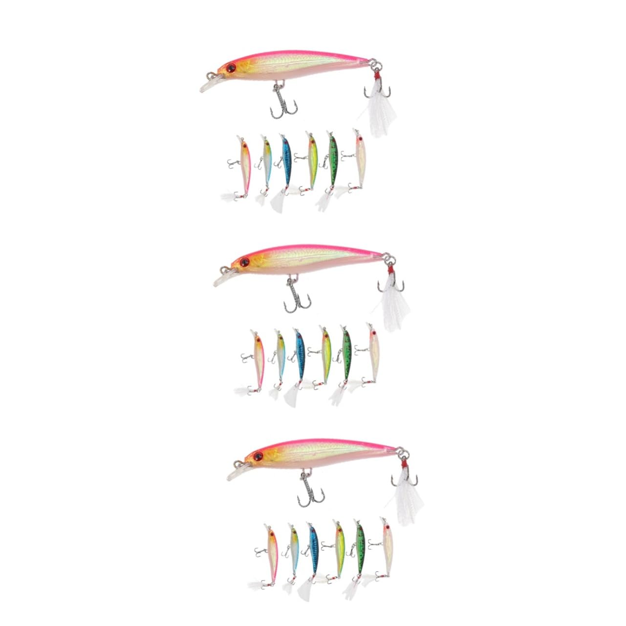 Sosoport 18pezzi Artificiali per e Lures Riutilizzabili Realizzate Portatile Swimbait per Appassionati