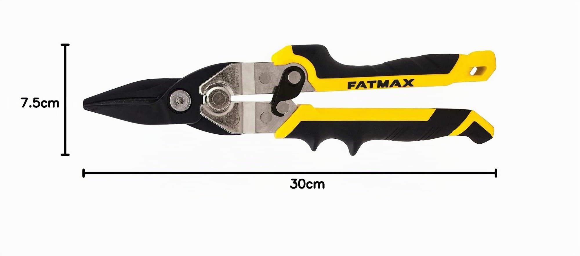 STANLEY FMHT73756-0 Cisailles Coupes Tôle Coupe droite FatMax Pro - ERGO, Gris