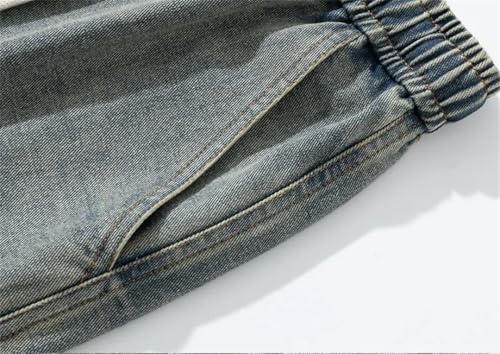 Men Outdoor Wide Leg Washing Jean Pants Trousers Neutral Enlarge Loose Straight Pants3