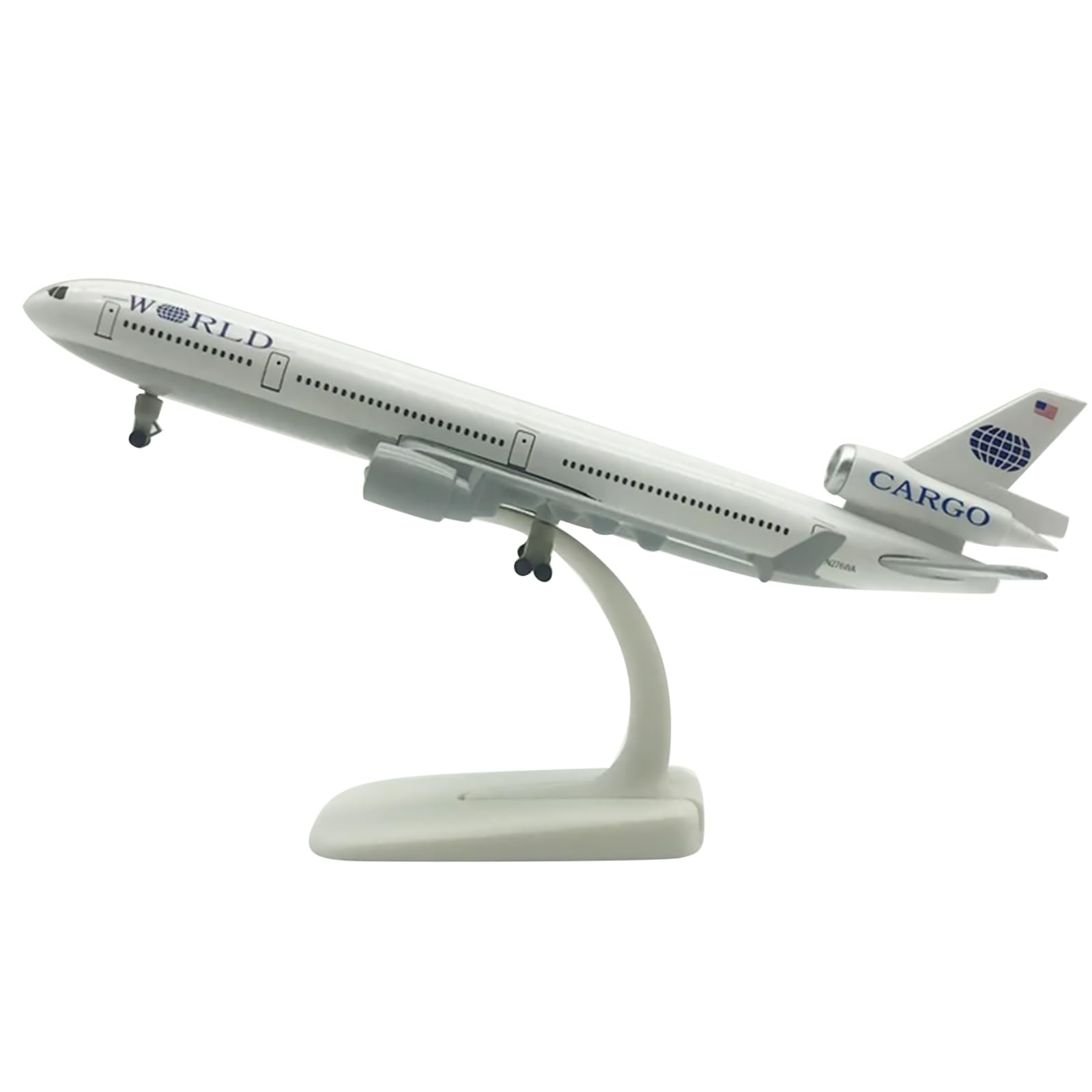 WANSUPYIN Alloy USA Cargo MD-11 Aircraft Birthday Gift Plane Models Chiristmas Gift 1/400 Scale Aviation Science Exhibition Model