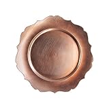 ChargeIt by Jay Scallop Charger Plate 13” Decorative Melamine Service Plate for Home, Professional D