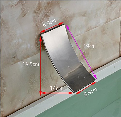 Robinet mitigeur cascade baignoire mural nickel brossé 5 pièces Gowe