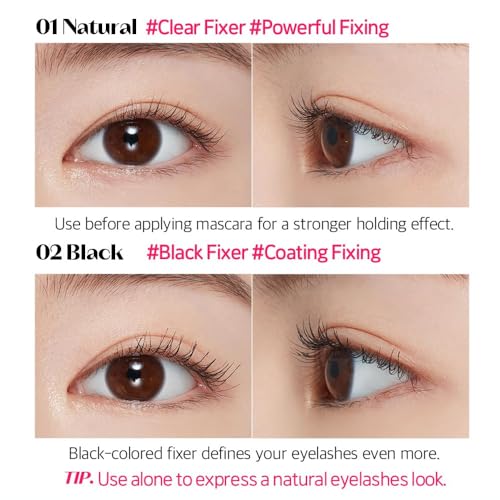 Image of ETUDE Dr. Mascara Fixer, Korean Mascara Fixer, Long-Lasting Wax Formula, All-Day Curl Hold, Smudge-Proof, Korean Makeup, Beauty, Vegan Certified, Black (0.203 Fl Oz)