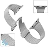 Anlinser Metal Straps Compatible with Apple Watch Strap 38 40 41 42 44 45 46 49mm, Women Men Breathable Stainless Steel Band for iWatch Ultra SE Series 10 9 8 7-1 (38/40/41/42mm, Silver) #3