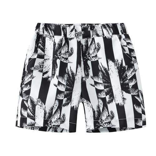 Boys Summer 𝐇awaiian Beach Shorts Causal Active Athletic Shorts Tropical Print Elastic Waist Jogger Short Pants