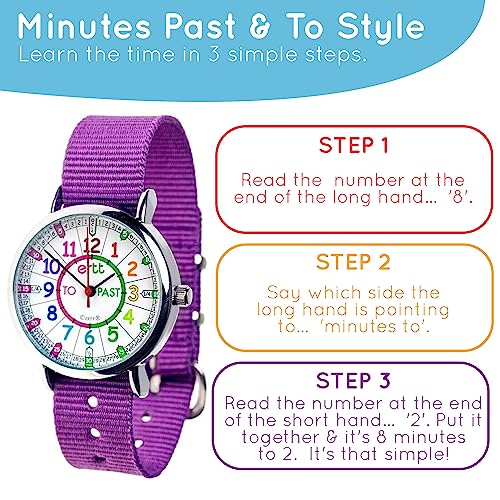 EasyRead Time Teacher Kids' Watches - Analog Teaching Watch for Kids - Learn to Tell Time - 3 Step Time Teacher Watch - Easy To Read Dial4