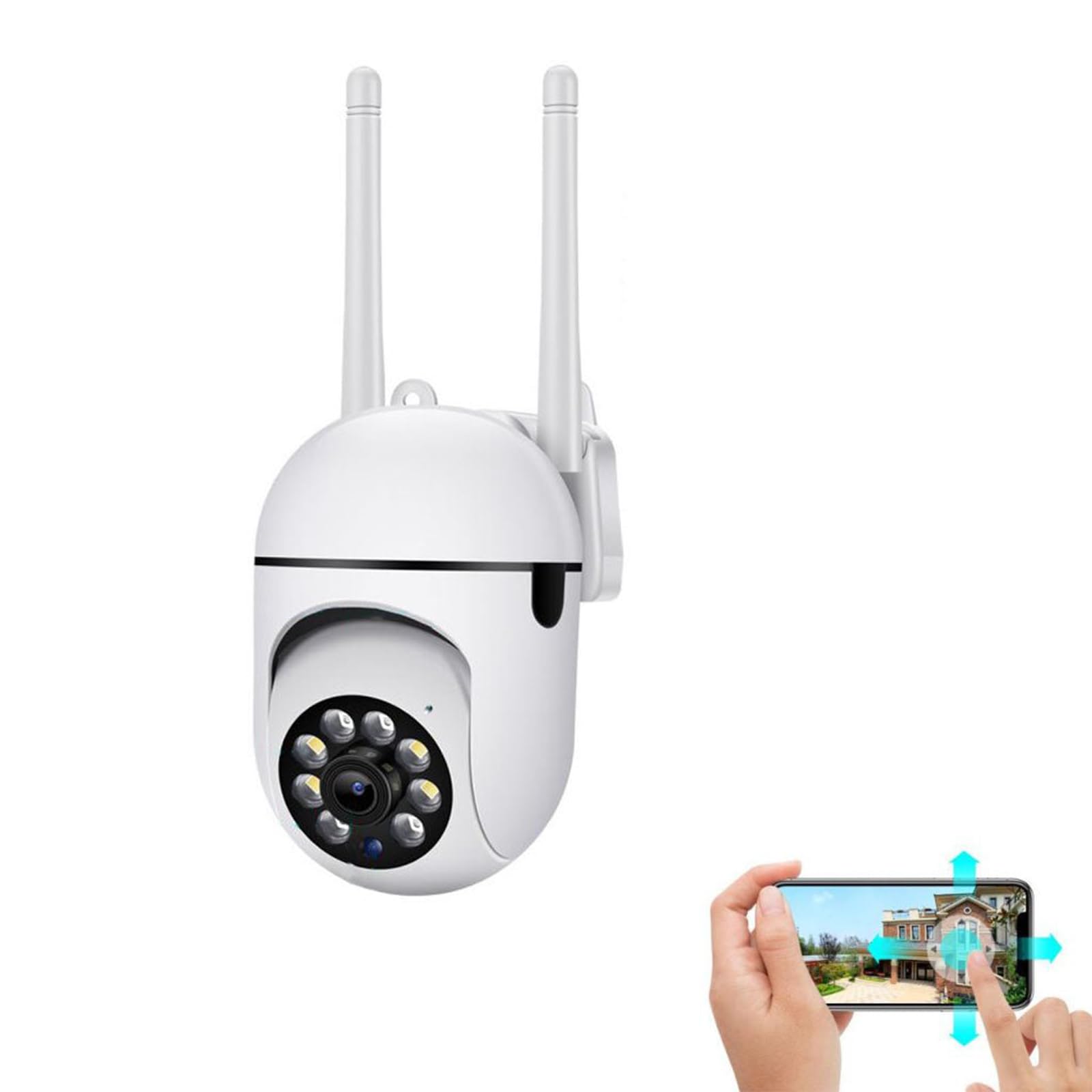 CRONY Nip-27 V380 App 1080P Full Color Wireless Camera Hd Ip Wireless Cctv Camera Waterproof Outdoor Wifi Cctv Security Cameras White 13.5 * 10.5 * 10