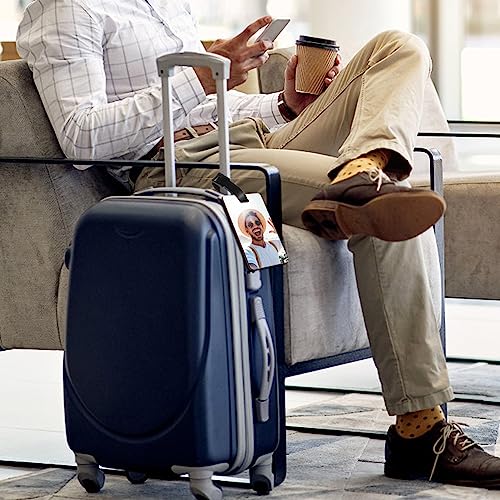 Personalized Luggage Tags for Suitcases, Rectangular Custom Golf Bag Tag Design Your Text Photo Logo, Customized Travel Baggage Bag Name Labels with Strap 5