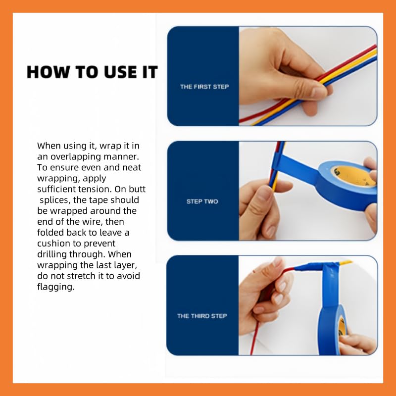 1PC Flame-Retardant Electrical Tape 600V/2000V - 0.13mm Self-Fusing PVC Insulation for Wiring/Circuit, No Chemical Hazard Tape (18mm Width, Yellow/Red/Green/White/Black)​, White, 20M