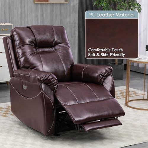 Sillón reclinable eléctrico Marrón con masaje miniatura 6